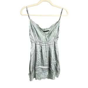 Massimo Rebecchi Blue Coquette Fairy Lace Slip Dress Sz M Italy Babydoll Romance